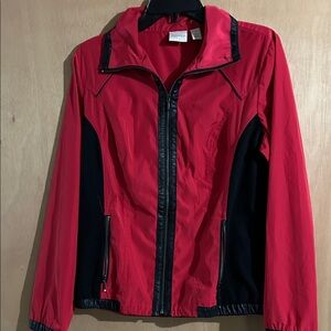 Zenergy by Chico’s Women's Red and Black Windbreaker Jacket
